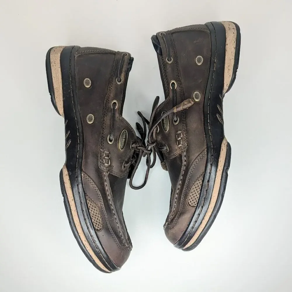 Irish Setter Red Wing Brown leather shoes deck boat oxford lace up size 11.5
